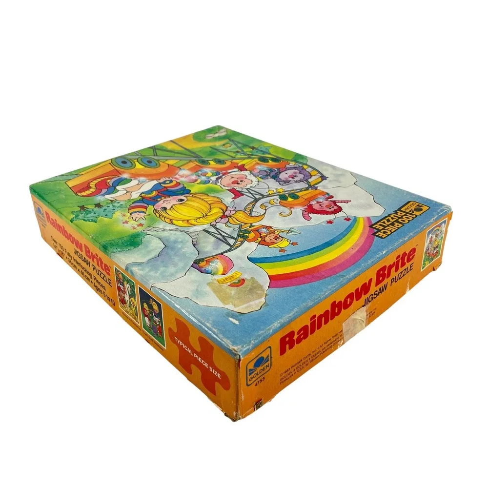 Vintage 1983 Rainbow Brite Roller Coaster 100 Piece Puzzle Golden Hallmark 80s